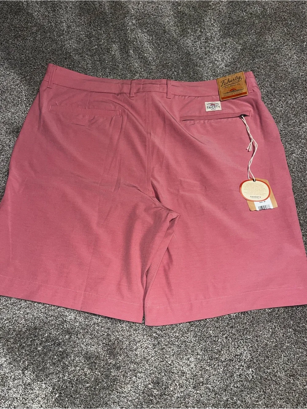 Faherty Mens All-Day Shorts 38 Pink Classic Lightweight UPF Casual Golf NWT